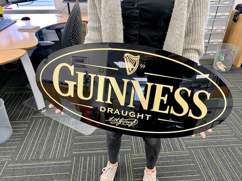 Guinness oval bar pub sign - bar,