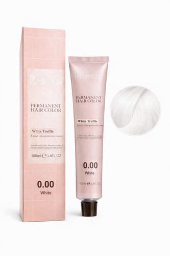 White permanent hair - white, colour