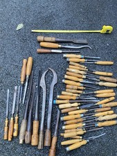 Large Collection Of Vintage woodworking tools/chisels. Marple’s, Sorby Etc.