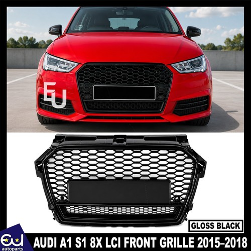 Gloss black front grille rs1 - black,