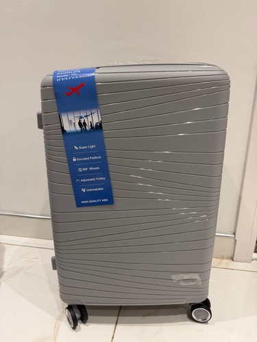 Grey medium hardshell suitcase - grey,