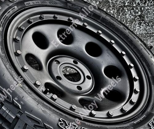 Black steel alloy wheels - 1",