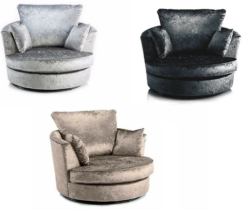 Crushed velvet sofa armchair - crushed,