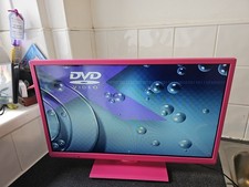 Pink, Logik L24HEDP15 24” Full HD LED TV/DVD Combi Freeview Remote  WORKING