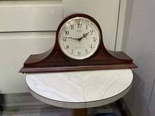 Mantel Clock Reproduction Mahogany LC Westminster Whittington Battery 
