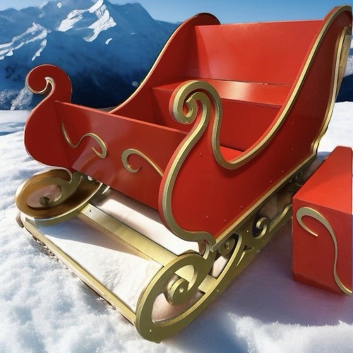 Outdoor santa sleigh 8ft - santa,