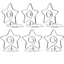  6 Pcs Seat Card Notes Folder Table Place Name Holders Man Office Menu Clip