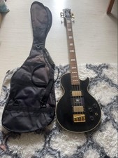 Grassroots Les Paul Custom Electric Bass Guitar Black Used From Japan w/SC