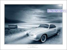 VW Volkswagen Camper Van & Karmann Ghia  Signed Ltd Edition Art Print Picture