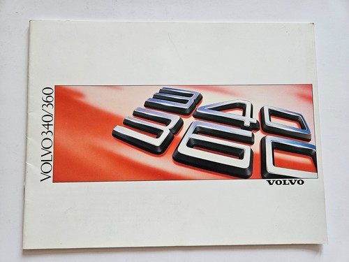 Volvo 340 360 sales brochure - volvo,