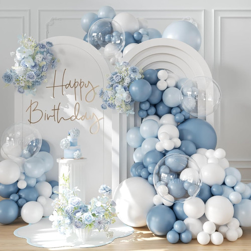 Dusty blue balloon - balloon, arch