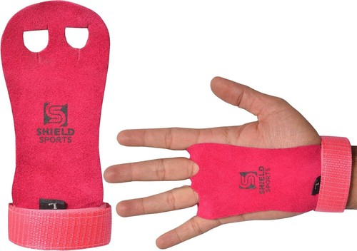 Kids leather grips - leather, bright