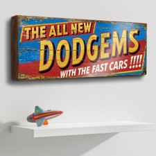 Dodgems Wood Funfair Sign