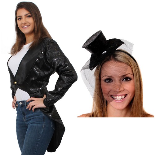 Ladies sequin tailcoat and - ladies,
