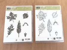 Stampin' Up Leaf Stamp Sets 1 & 2 Gently Falling Leaves Christmas Craft Preowned
