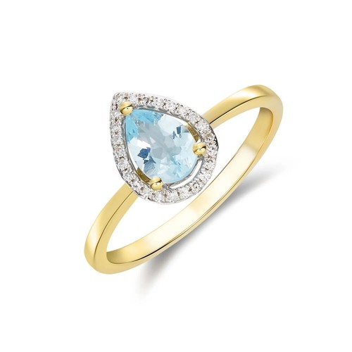 9ct yellow gold pear - yellow,