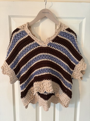 Zara crochet knit poncho - knit,
