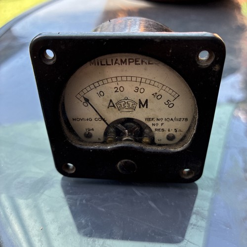 Ww2 vintage ammeter 50 - ammeter, 0