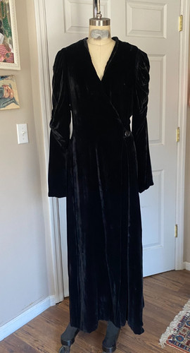 Vintage 1930s black velvet - 1930s,