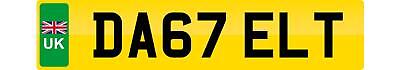 Personal number plate da67 elt - da67,