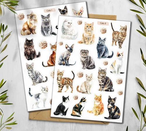 Cats stickers kittens sticker - stickers.,