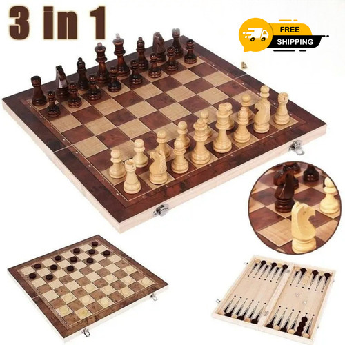 Hand made wooden - in, chess