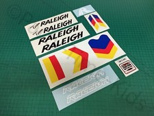 Old school bmx Custom Team Raleigh Burner Stickers Decal Set