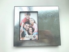 Galvanized Metal Photo Frame by New View for 4"x6" Photo,Silver Color, Magnetic 