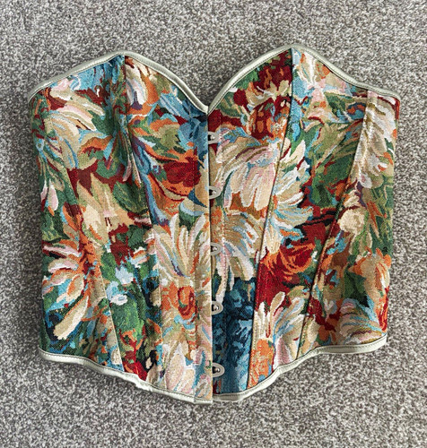 Multicolour floral underbust - multicolour,