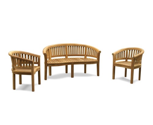 Teak banana bench - teak, 2