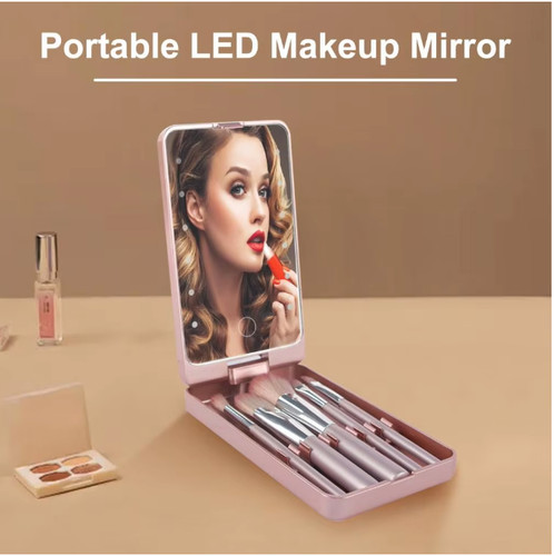 Makeup brush set - makeup, mirror
