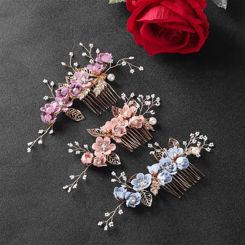 Bridesmaid hair jewelry leaves - hair,