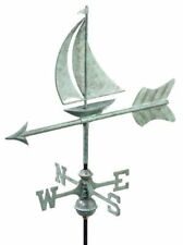 Sail Boat Copper Verdigris Weathervane
