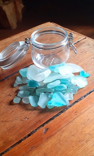 Seaham sea glass jar - sea,
