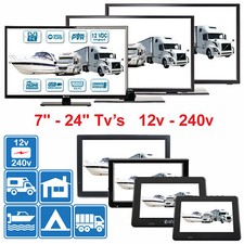 7" - 24" Digital TV 12v 240v for Motorhome Caravan Boat DVB-T2 Freeview PVR 