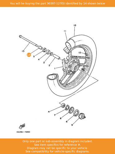 Yamaha collar 90387 - collar,, 90387-127e0