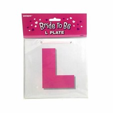 Hen party bride l plate - l,
