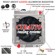 3 Row Radiator & Shroud Fan For Ford 1964-1966 Mustang 302 5.0L V8 Engine Swap