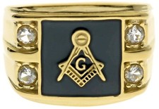 Masonic Mason Black Enamel