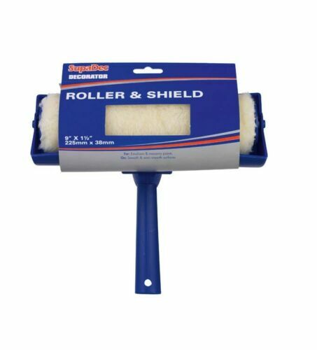 Paint roller with shield - paint,