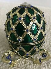 James Bond OCTOPUSSY Faberge Egg prop REPLICA green w/ blue crystals 007 NEW