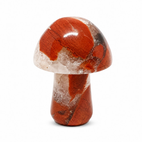 Red jasper crystal mushroom - jasper,