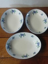 3x Oval Serving Dishes Royal