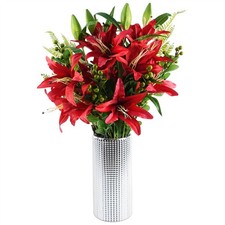 Red Lily Flowers Display