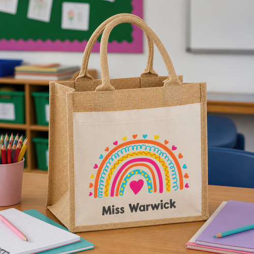 Personalised teacher tote - personalised,