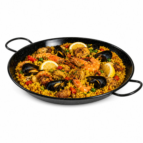 Black speckled paella - black,