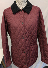 Women's Barbour Montrose Quilted Burgundy Jacket - Size 14