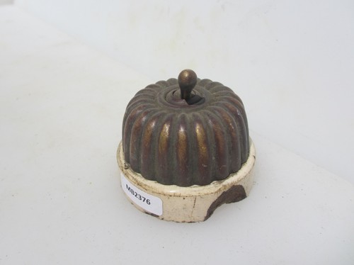 Antique brass ceramic light - &,