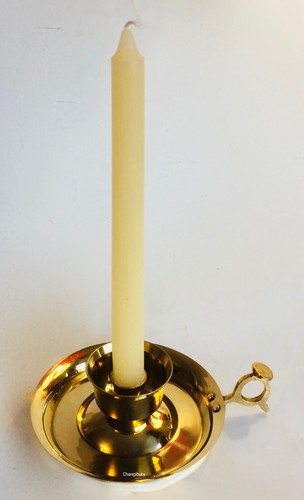 Vintage solid brass - brass, candle