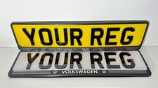 2x VOLKSWAGEN NEW raised 3D car number plate surround frame holder  *LICENCED*